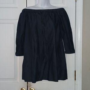 Polo Ralph Lauren off the shoulder denim jean blouse tunic Sz 10 NWOT
